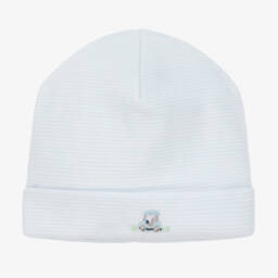 Kissy Kissy-قبعة قطن بيما لون أزرق للمواليد | Childrensalon Outlet