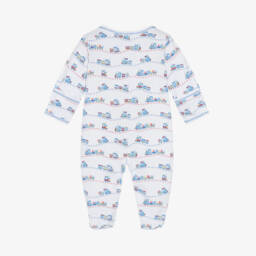 Kissy Kissy-Boys Soft Cotton Train Babygrow | Childrensalon Outlet