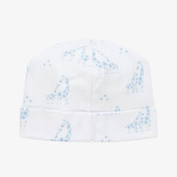 Kissy Kissy-قبعة بنقشة زرافة قطن لون أبيض للمواليد | Childrensalon Outlet