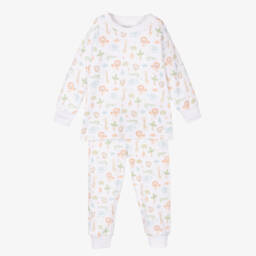 Kissy Kissy-ملابس نوم ناعمة بيضاء للأولاد بنقشة الغابة | Childrensalon Outlet