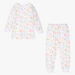 Kissy Kissy-ملابس نوم ناعمة بيضاء للأولاد بنقشة الغابة | Childrensalon Outlet