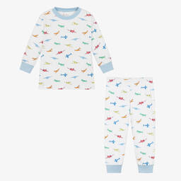 Kissy Kissy-Бело-голубая пижама с самолетиками | Childrensalon Outlet