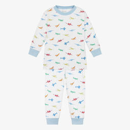 Kissy Kissy-Бело-голубая пижама с самолетиками | Childrensalon Outlet