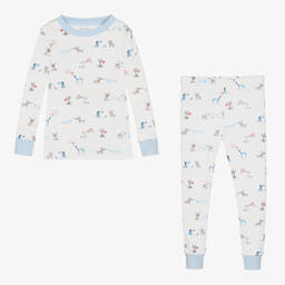 Kissy Kissy-Бело-голубая пижама со щенками | Childrensalon Outlet