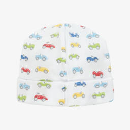 Kissy Kissy-Белая уютная шапка с принтом автомобиля для мальчиков | Childrensalon Outlet