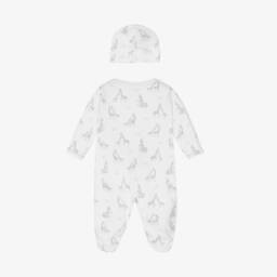 Kissy Kissy-Boys White Giraffe Cotton Babygrow Set | Childrensalon Outlet
