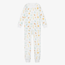 Kissy Kissy-Boys White Pima Cotton Safari Pyjamas | Childrensalon Outlet
