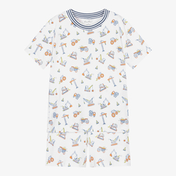 Kissy Kissy-بيجاما قطن بيما لون أبيض للأولاد | Childrensalon Outlet