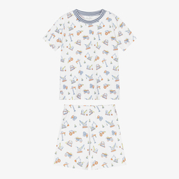 Kissy Kissy-بيجاما قطن بيما لون أبيض للأولاد | Childrensalon Outlet