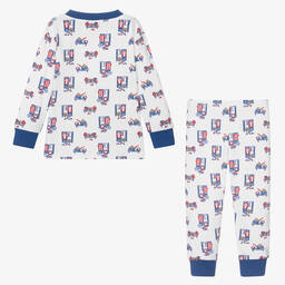 Kissy Kissy-Boys White Sports Stuff Cotton Pyjamas | Childrensalon Outlet