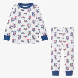 Kissy Kissy-Boys White Sports Stuff Cotton Pyjamas | Childrensalon Outlet