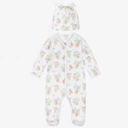 Kissy Kissy-طقم بيبي غرو قطن بيما لون أبيض للمواليد | Childrensalon Outlet