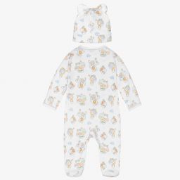 Kissy Kissy-طقم بيبي غرو قطن بيما لون أبيض للمواليد | Childrensalon Outlet