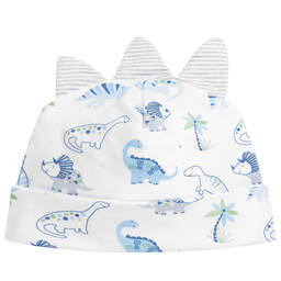 Kissy Kissy-قبعة قطن بيما لون أبيض وأزرق للأطفال | Childrensalon Outlet