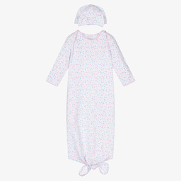 Kissy Kissy-Fiesta Cotton Day Gown & Hat Set | Childrensalon Outlet