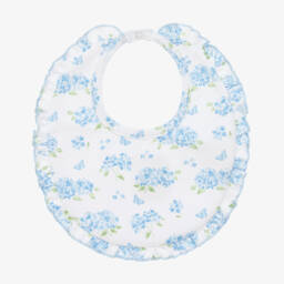 Kissy Kissy-Girls Blue Floral Cotton Dream Bib | Childrensalon Outlet