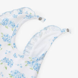Kissy Kissy-Girls Blue Floral Cotton Dream Bib | Childrensalon Outlet