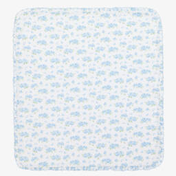 Kissy Kissy-Girls' Blue Floral Pima Blanket | Childrensalon Outlet