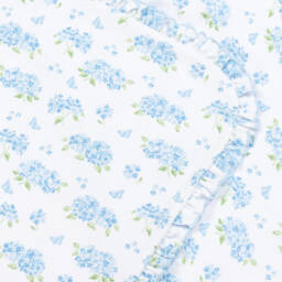Kissy Kissy-Girls' Blue Floral Pima Blanket | Childrensalon Outlet