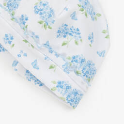 Kissy Kissy-Girls Blue Hydrangea Cotton Cap | Childrensalon Outlet