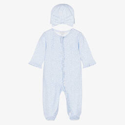 Kissy Kissy-Girls Blue Petite Blooms Babygrow Set | Childrensalon Outlet