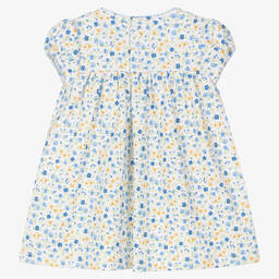 Kissy Kissy-Girls Blue Pima Cotton Floral Fantasy Dress | Childrensalon Outlet