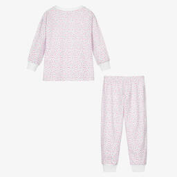 كيسي كيسي-بيجاما قطن بيما لون أبيض للبنات | Childrensalon Outlet