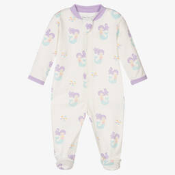 Kissy Kissy-Girls Dazzling Mermaid Pima Cotton Babygrow | Childrensalon Outlet