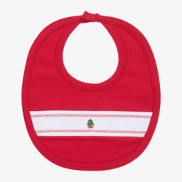 Kissy Kissy-Girls Festive Red Holiday Bib | Childrensalon Outlet