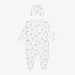 Kissy Kissy-طقم أفرول بيبي غرو قطن بيما لون أبيض للأطفال | Childrensalon Outlet