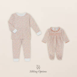 Kissy Kissy-Girls Ivory Floral Cotton Babygrow | Childrensalon Outlet