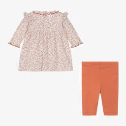 Kissy Kissy-Girls Ivory Floral Dress & Leggings | Childrensalon Outlet