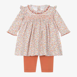 Kissy Kissy-Girls Ivory Floral Dress & Leggings | Childrensalon Outlet