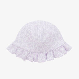Kissy Kissy-Girls Lilac Cotton Sun Bonnet | Childrensalon Outlet