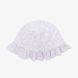 Kissy Kissy-Girls Lilac Cotton Sun Bonnet | Childrensalon Outlet