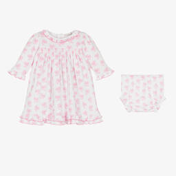 Kissy Kissy-Розовое платье из хлопка пима с бантиками | Childrensalon Outlet