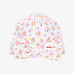 Kissy Kissy-قبعة قطن بيما لون أبيض للمولودات | Childrensalon Outlet