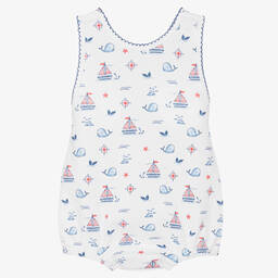 Kissy Kissy-Girls Pima Cotton Sail N Whale Shortie | Childrensalon Outlet