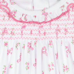 Kissy Kissy-Girls Pink Bow Floral Cotton Dress | Childrensalon Outlet