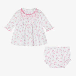 Kissy Kissy-Girls Pink Bow Floral Cotton Dress | Childrensalon Outlet