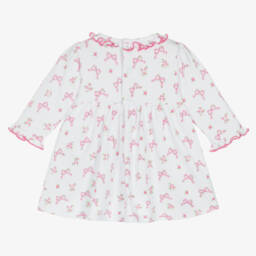 Kissy Kissy-Girls Pink Bow Floral Cotton Dress | Childrensalon Outlet