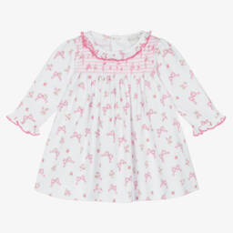 Kissy Kissy-Girls Pink Bow Floral Cotton Dress | Childrensalon Outlet