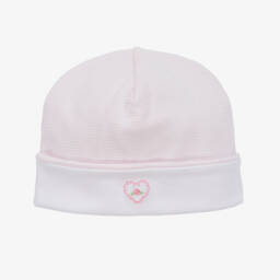 Kissy Kissy-قبعة قطن بيما لون زهري فاتح للمولودات | Childrensalon Outlet