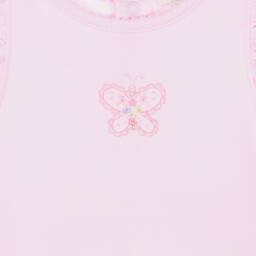 Kissy Kissy-Girls Pink Cotton Butterfly Flutters Shorts Set | Childrensalon Outlet