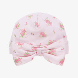 Kissy Kissy-Girls Pink Floral Bow Hat | Childrensalon Outlet