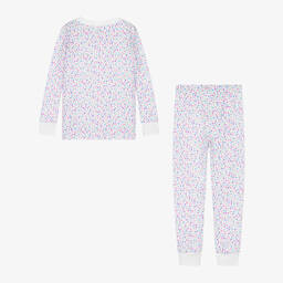 Kissy Kissy-بيجاما قطن بيما لون زهري بطبعة ورود للبنات | Childrensalon Outlet