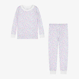 Kissy Kissy-بيجاما قطن بيما لون زهري بطبعة ورود للبنات | Childrensalon Outlet