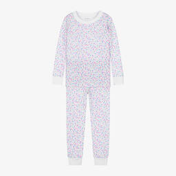 Kissy Kissy-بيجاما قطن بيما لون زهري بطبعة ورود للبنات | Childrensalon Outlet