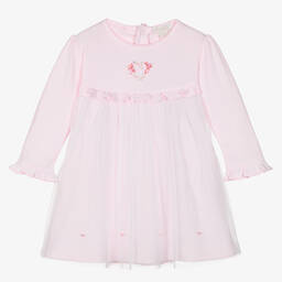 Kissy Kissy-فستان قطن بيما لون زهري للمولودات | Childrensalon Outlet