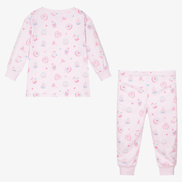 كيسي كيسي-بيجاما قطن بيما لون زهري باهت للبنات | Childrensalon Outlet